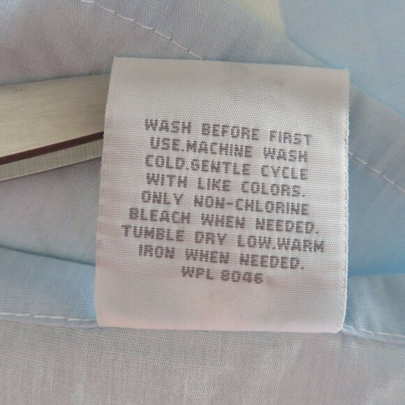 Martha Stewart Collection Twin Bed Skirt Striped Blue White Green 15.5" Drop - Picture 9 of 9